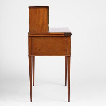 A presumably German Louis XVI mahogany desk, late 18th century.
