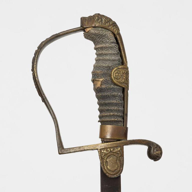 Two German sabres whereof one boy's sabre.