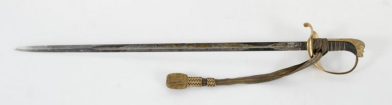 SABEL/PALLASCH, troligen ca 1860 för officer vid flottan.
