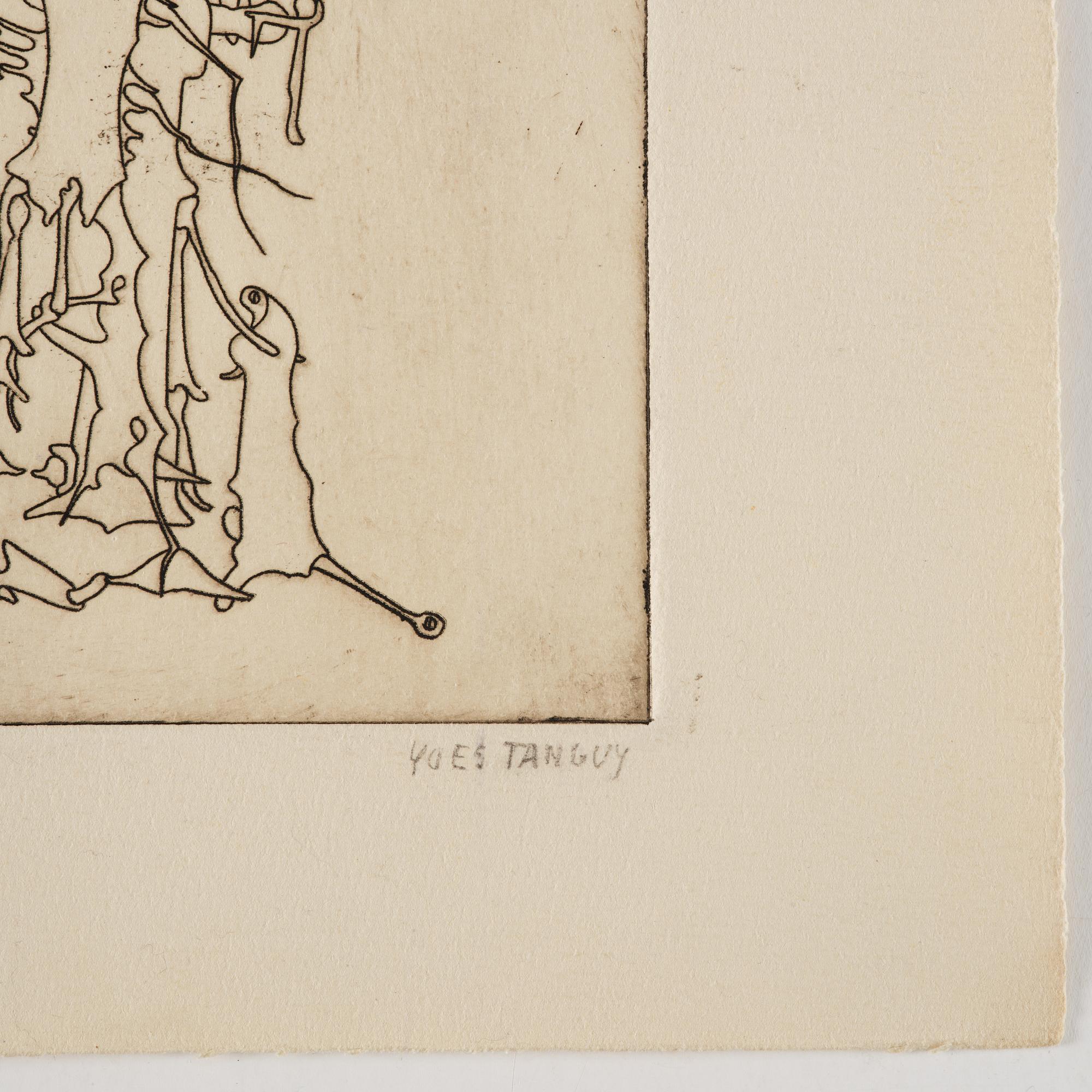 Yves Tanguy, "Composition B, from Le Mythe de la Roche percée".