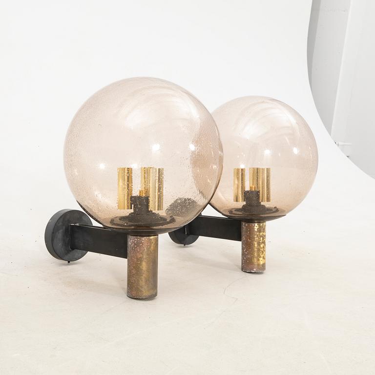 Wall lamps a pair Glashütte Limburg late 20th century.
