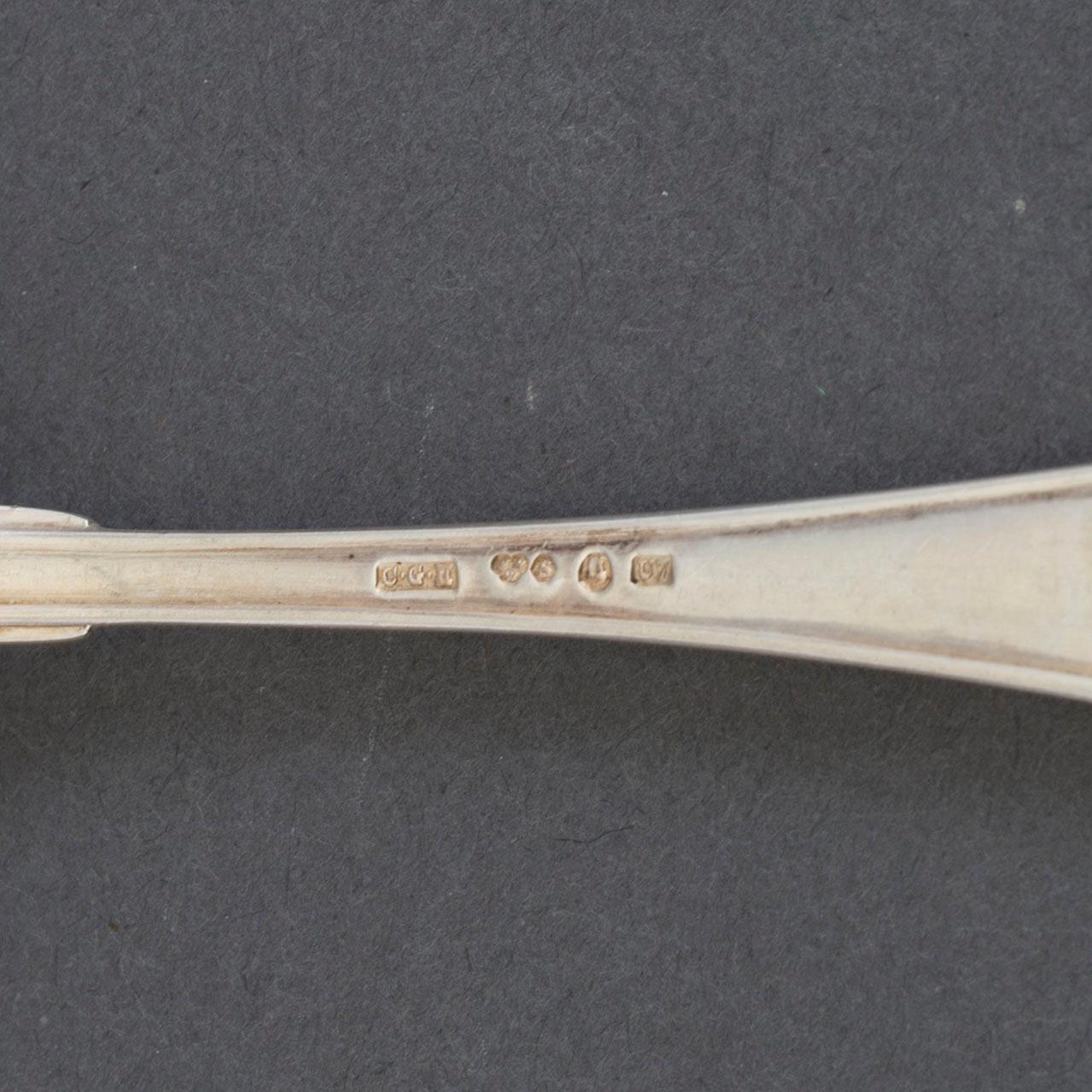 SKEDAR + SOPPSLEV, 28 delar, silver, modell Svensk spets, bland annat C G Hallberg, 1920-tal.