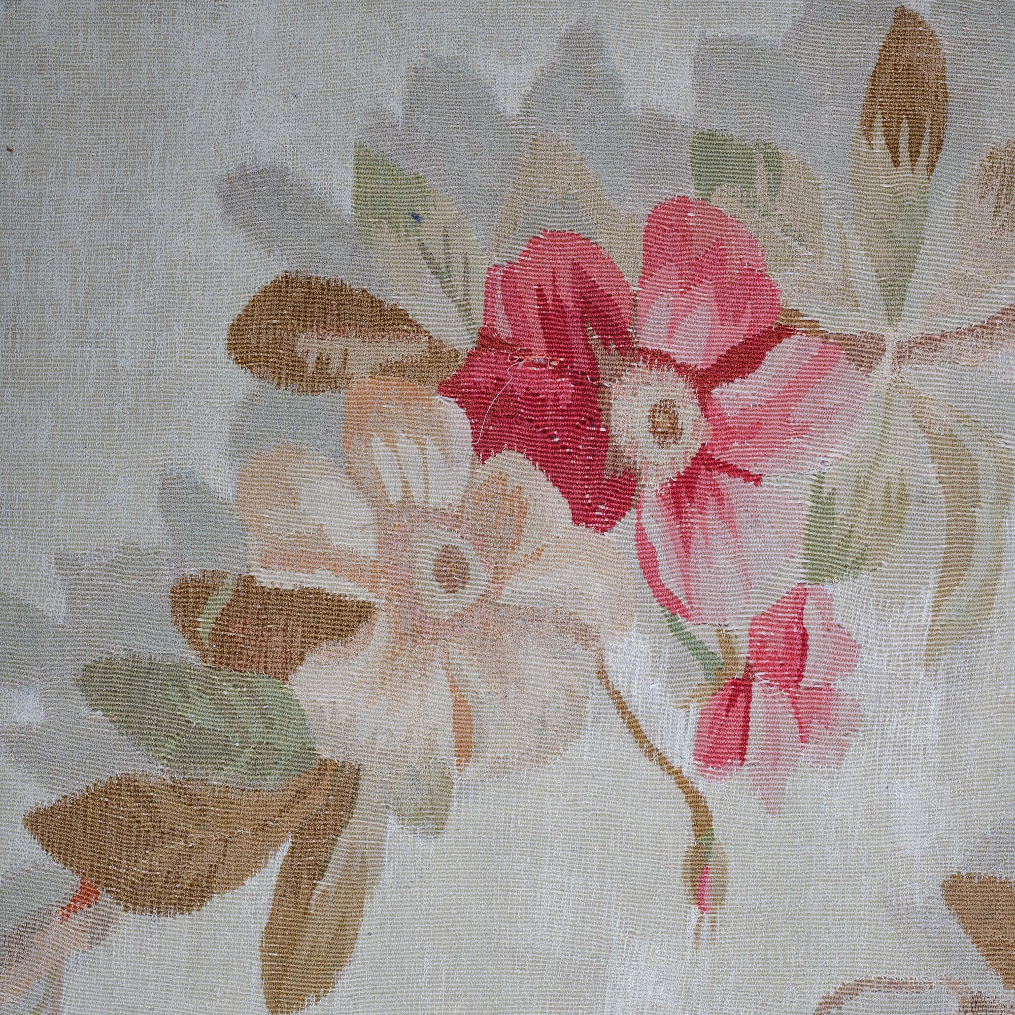 Matta, gobelängteknik, ca 385-387,5 x 391,5-404,5 cm, Aubusson, Frankrike 1800-tal.