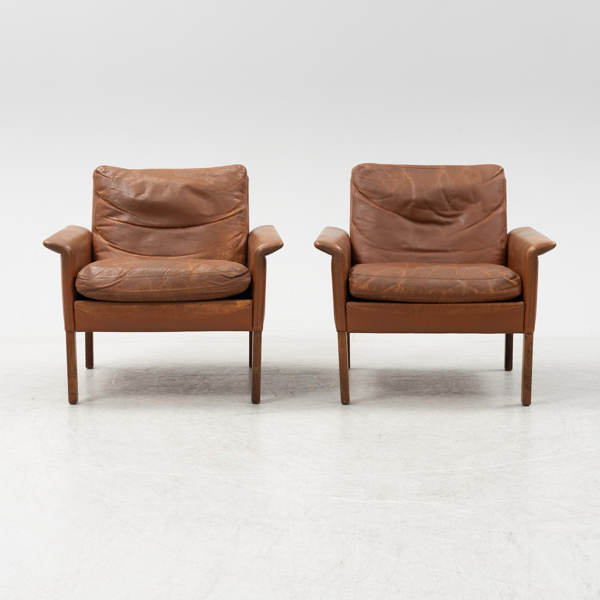 Hans Olsen, fåtöljer, ett par, Danmark, 1960-tal.