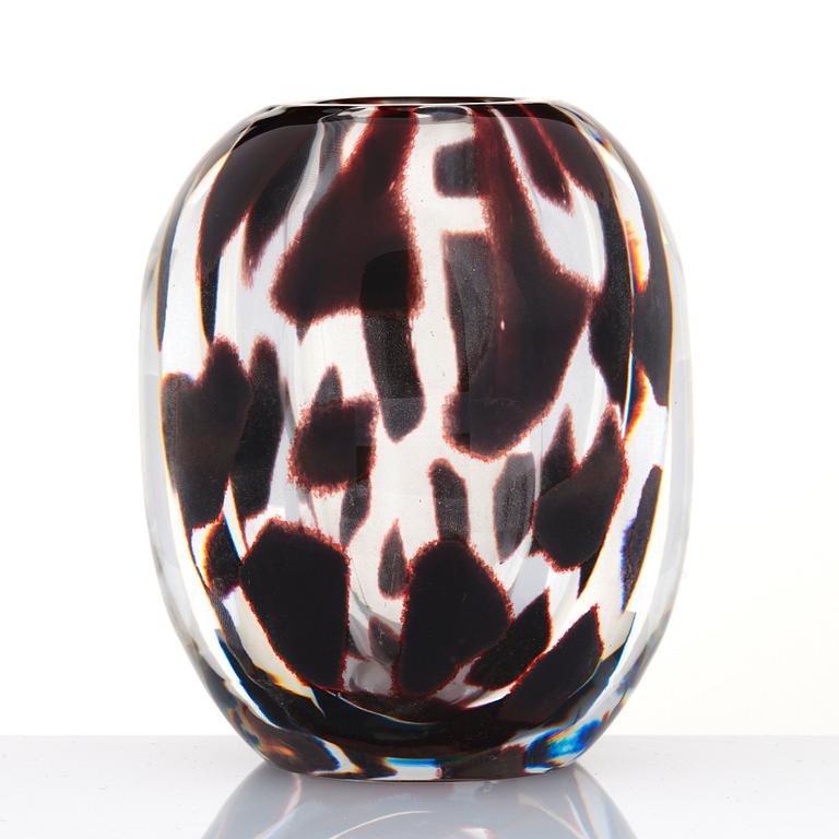 Edward Hald, a graal glass vase, Orrefors 1963.