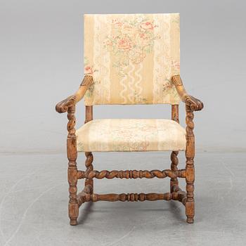 A first half of the 18th Century  baroque armchair.