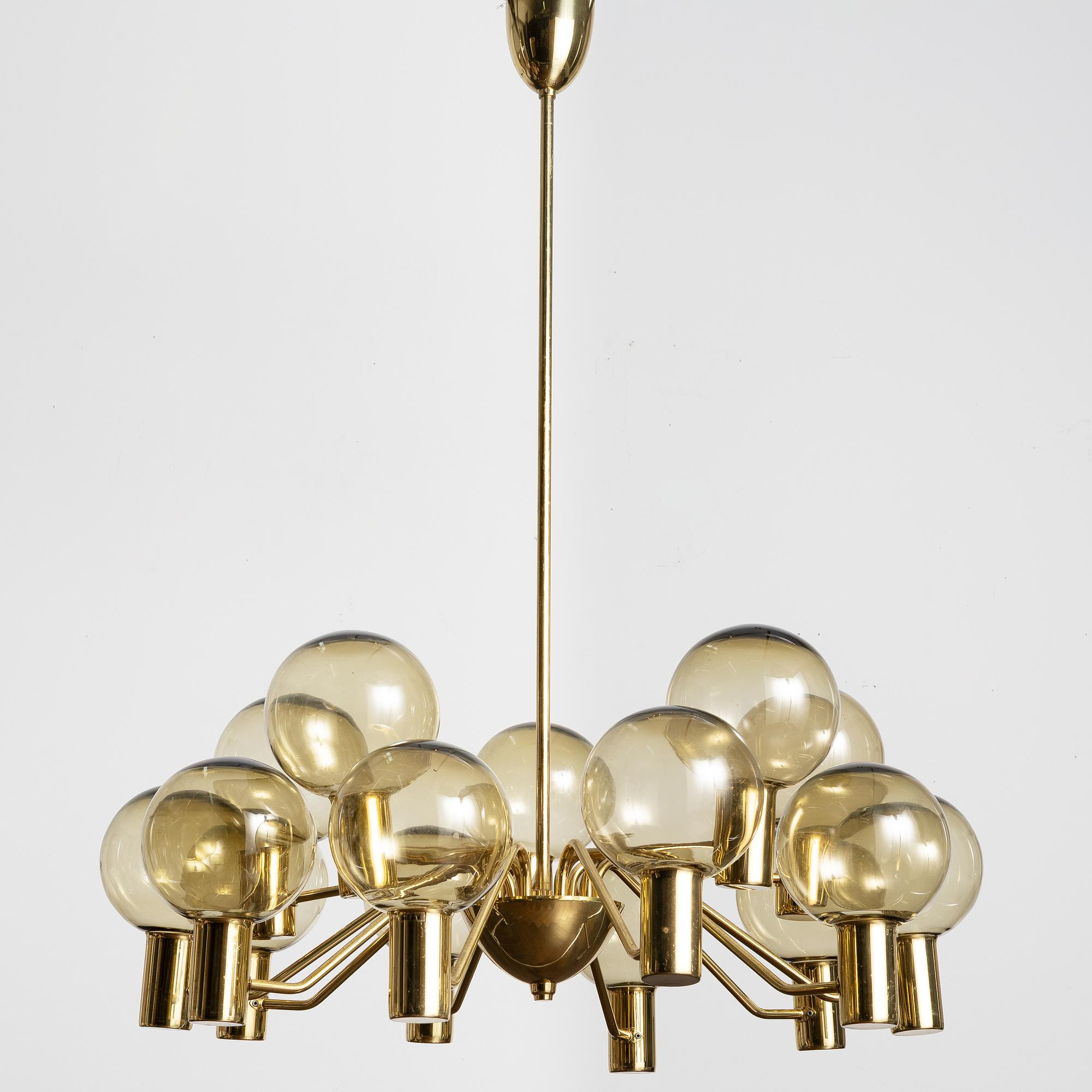 Hans-Agne Jakobsson, a 'Patricia' ceiling lamp, T 372/15, Markaryd, late 20th Century.