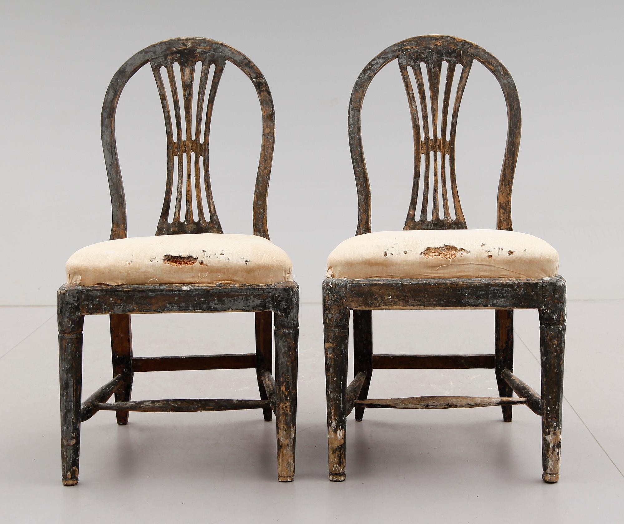 STOLAR, 1 par, gustavianska, 1700-talets andra hälft.