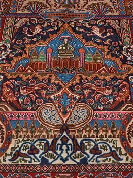 A carpet, Kashmar, ca 380 x 295 cm.