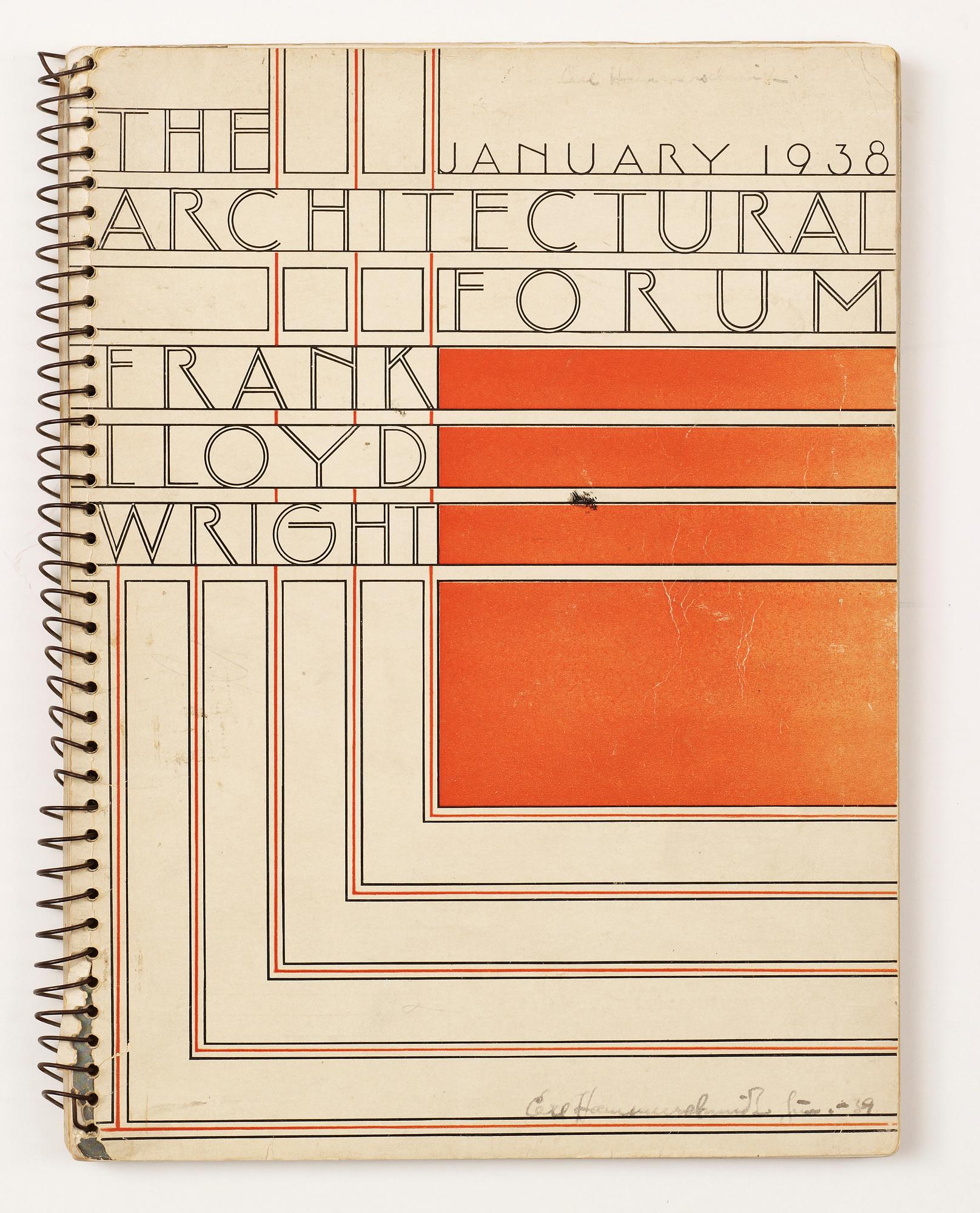 BOK / TIDSKRIFT, "The Architectural Forum, Frank Lloyd Wright", Time Inc. USA, 1938.