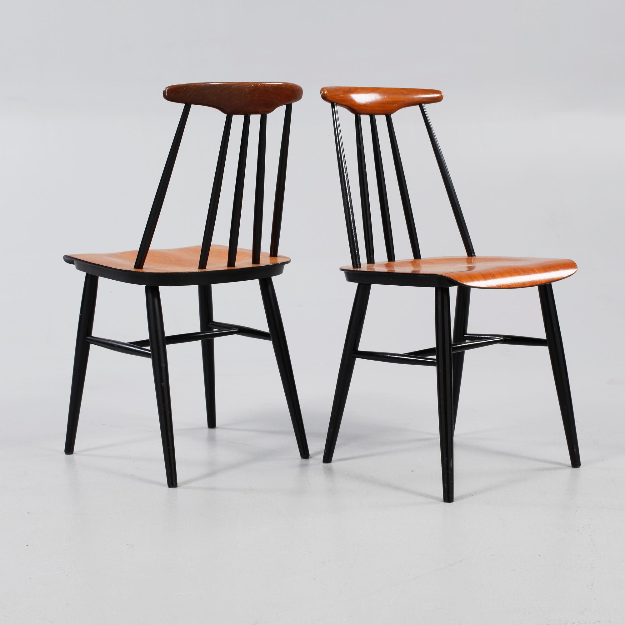 STOLAR, 4 st, "Pia", Sandvik Möbler, Norge, 1950-/60-tal.