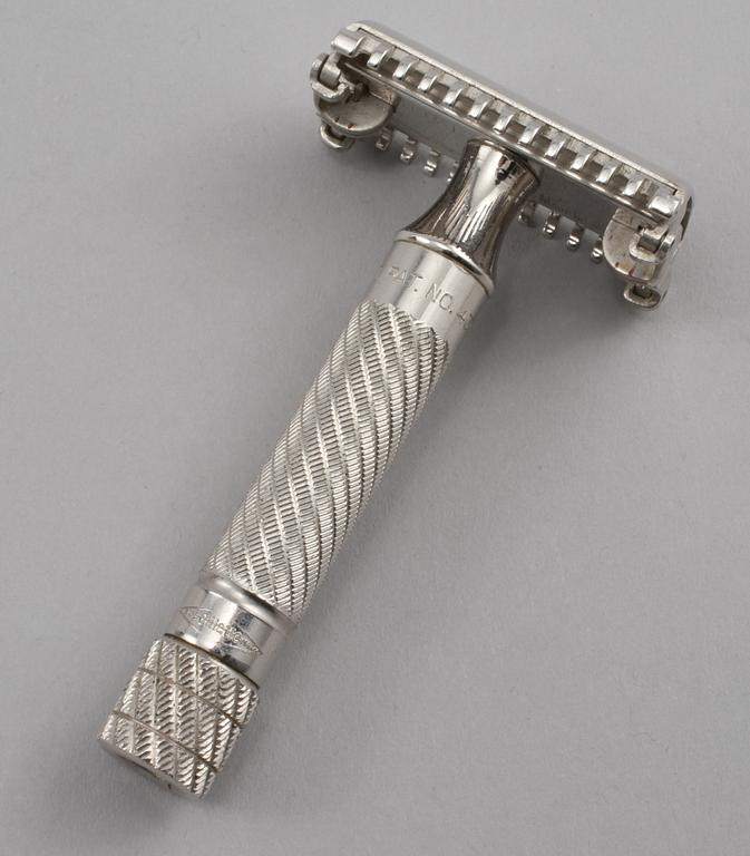 RAKHYVEL, vitmetall, "Aristocrat", Gillette, England, 1900-talets första hälft.