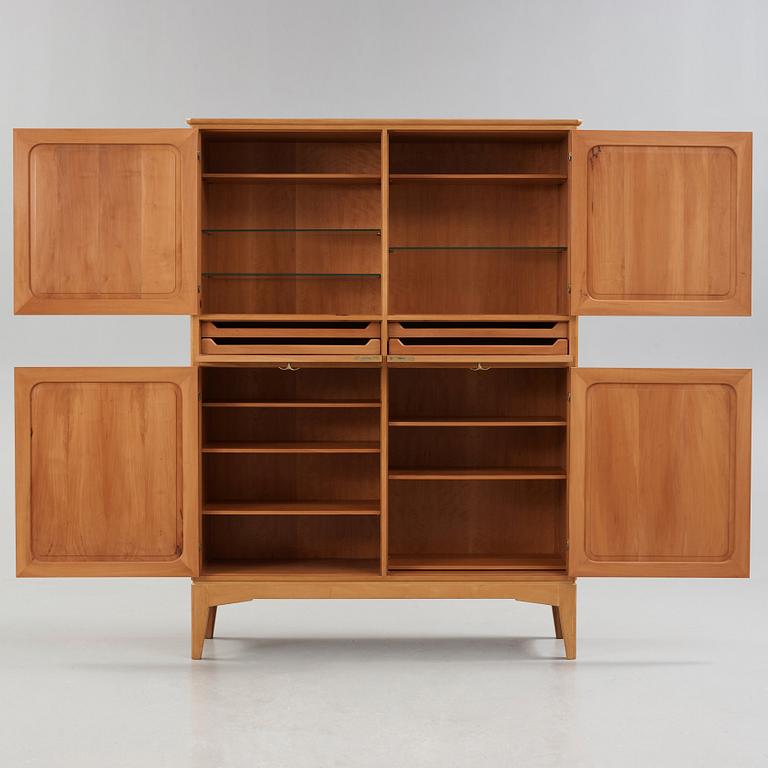 Carl-Axel Acking, A Carl-Axel Acking pear wood Swedish Modern cabinet, executed by carpentry Jörgen Andersson, Djursholm Stockholm 1943.