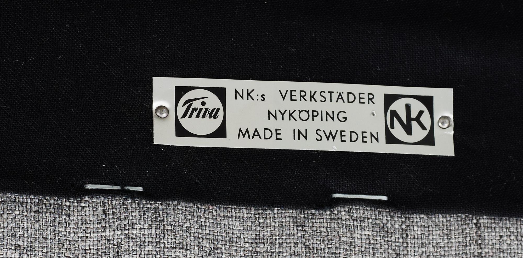KERSTIN HÖRLIN-HOLMQUIST, canapé, "Lustgården" ur serien "Paradiset" för Nordiska Kompaniets Triva-serie, 1950-60-tal.