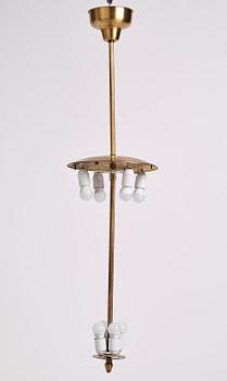 a pair of large ceiling lamps model "3020, Reaktor", 1940s-50s.