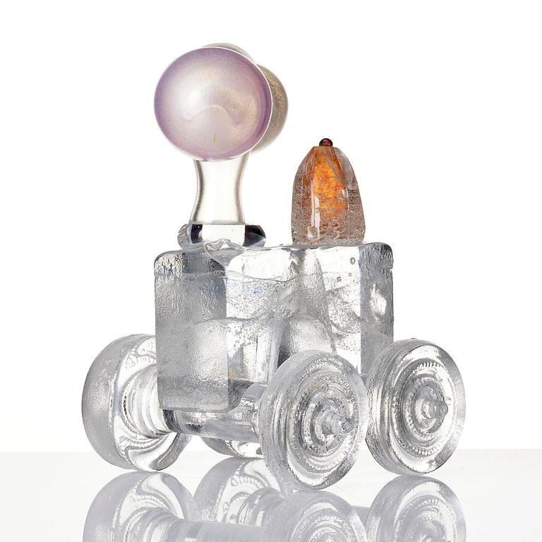 Bertil Vallien, unik skulptur, "Princess Toy", sandgjutet glas, Åfors, 1967, nr 2363.