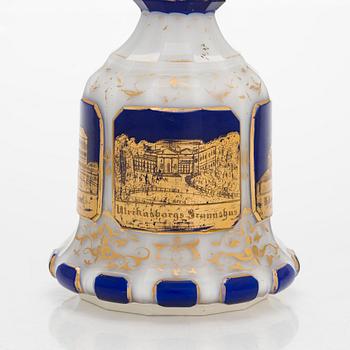 A late 19th century caraffe, probably for Nuutajärvi glassfabrik Finland.
