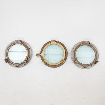 Fartygsventiler 3 st troligen England 1900-tal.