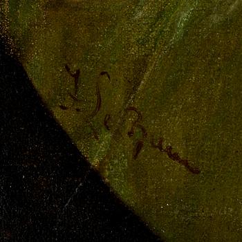 OKÄND KONSTNÄR, olja på duk, otydligt signerad, 1800-tal.