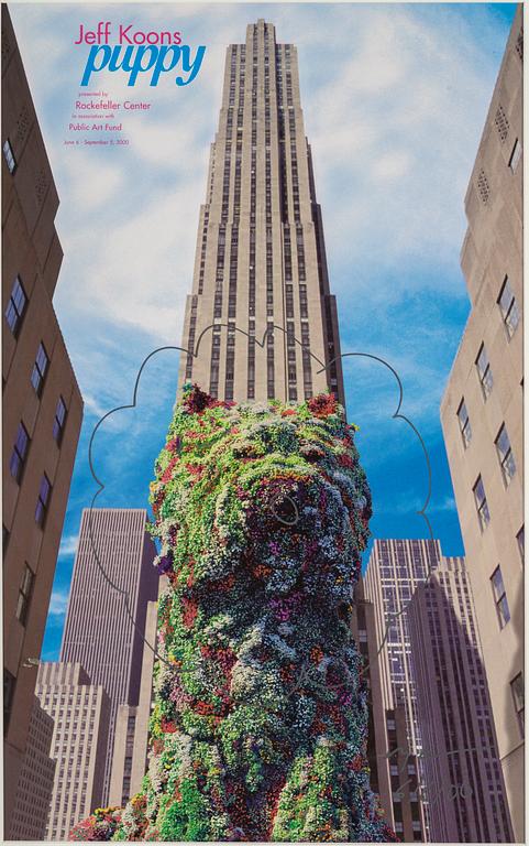 JEFF KOONS, exhibition poster, 2000, dated and signed by the artist.