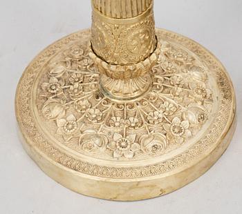 LJUSSTAKAR, ett par, empire, 1800-tal.