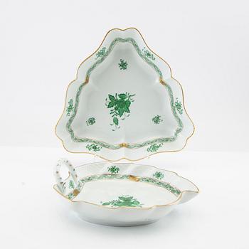 Service 61 pcs "Golden Age/Apponyi Green" Herend Hungary, late 20th century, porcelain.