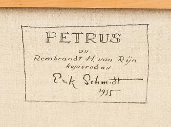 ERIK SCHMIDT 1925-, kopia efter Rembrandt, olja på duk, signerad och daterad 1955.