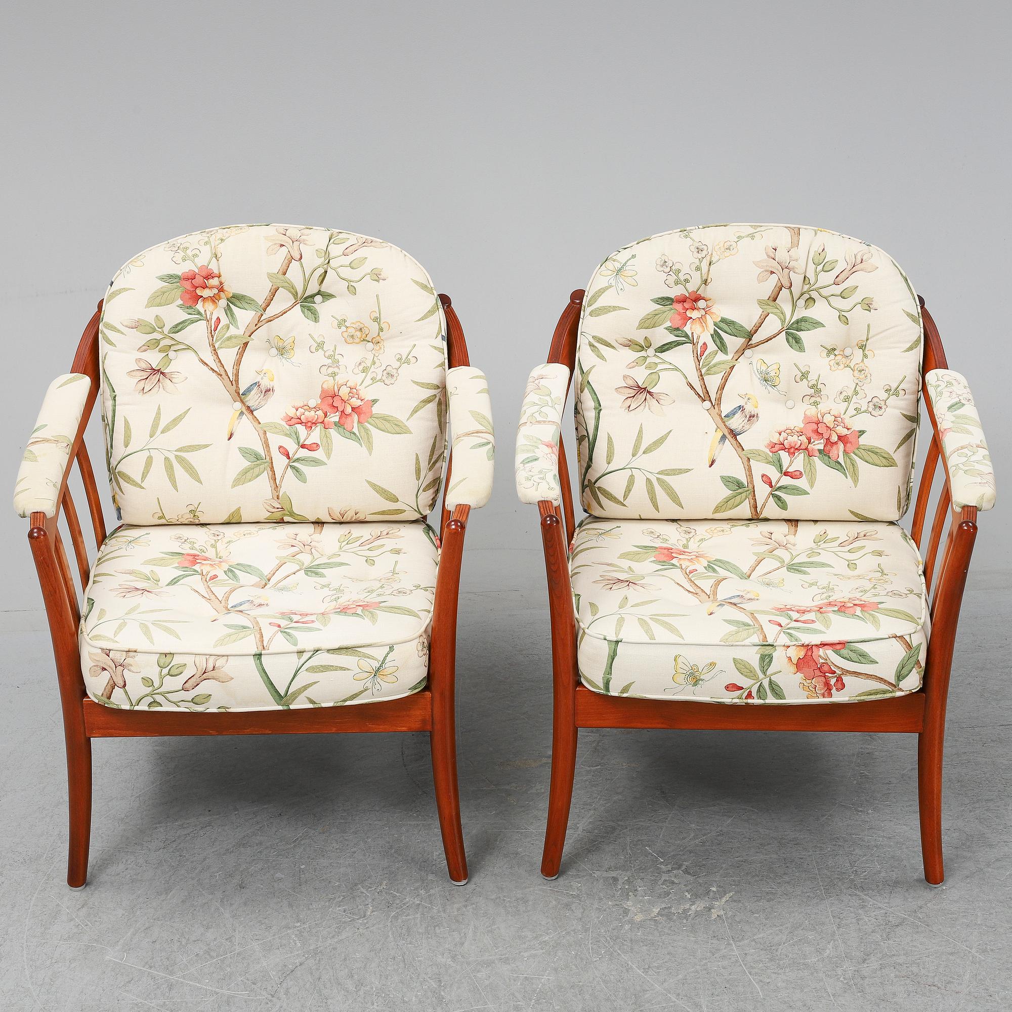 A pair of "Andorra" easy chairs from Bröderna Andersson, second half of 20th century.