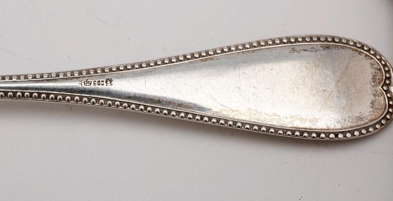 PARTI SILVERBESTICK, 13 delar, mest Tyskland. 1900-tal. Tot ca 816 gram.