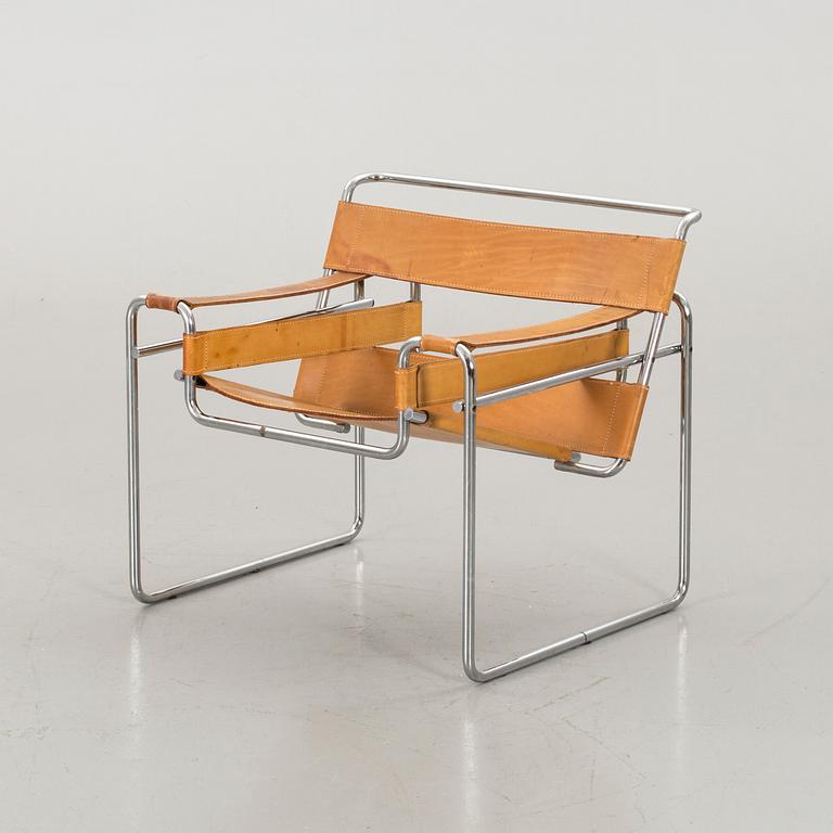 MARCEL BREUER, fåtölj, "Wassily", Gavina 1900-talets andra hälft.