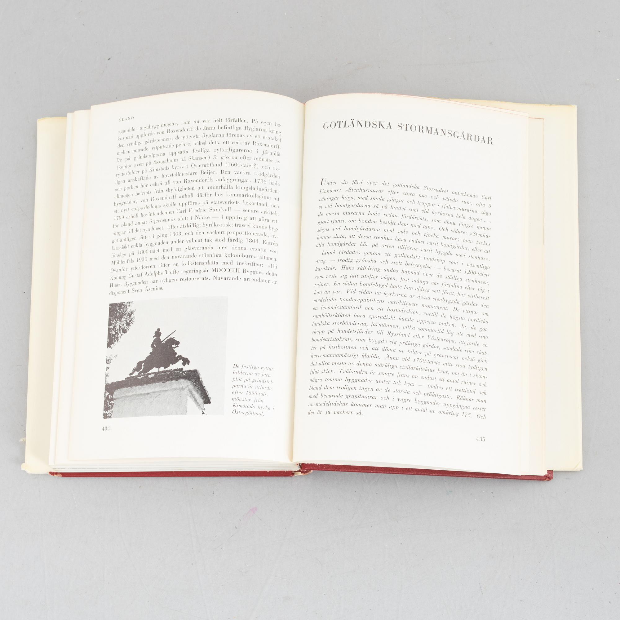 Bokverk, "Svenska slott och herresäten", 18 volymer, Allhems Förlag, Malmö, 1966-1971.