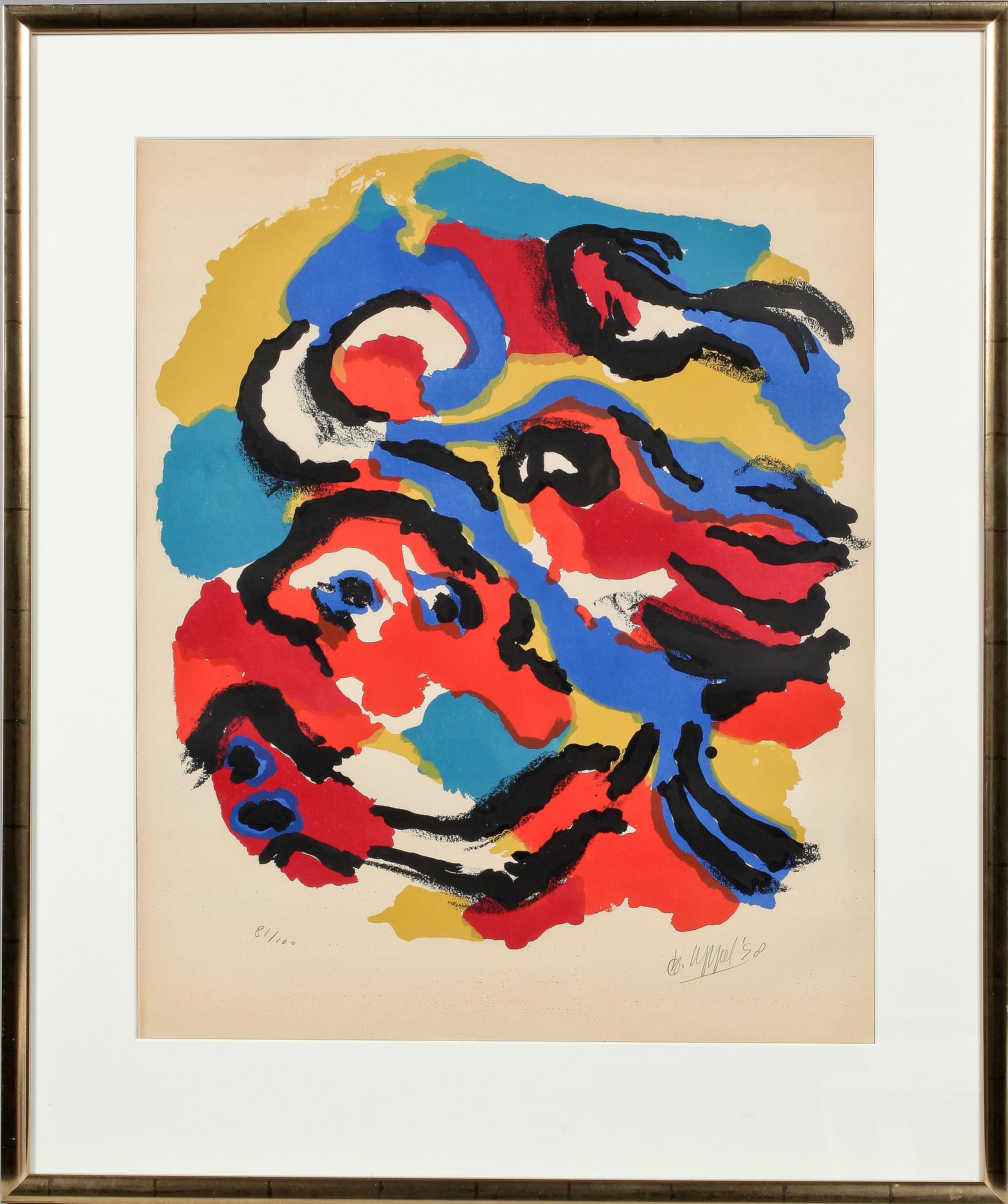 KAREL APPEL, färglitografi, signerad och numrerad 81/100.