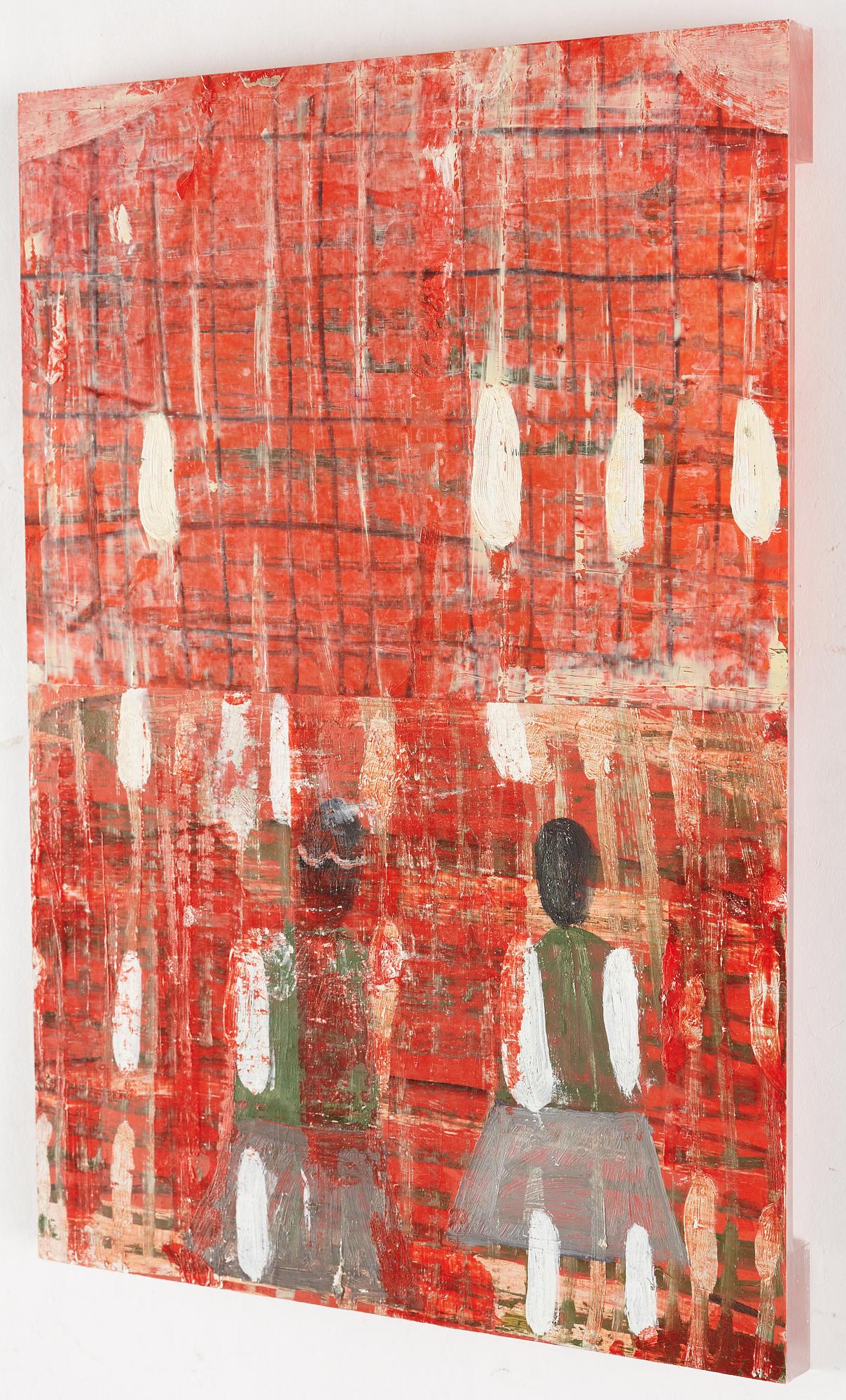 ANDERS WIDOFF, oil on plastic film on acrylic glas signed and dated 2004 on verso.