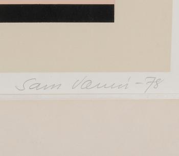 SAM VANNI, serigrafia, signeerattu, päivätty -78 ja numeroitu 55/75.