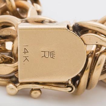 BRACELET 14K gold, 37,1 g.