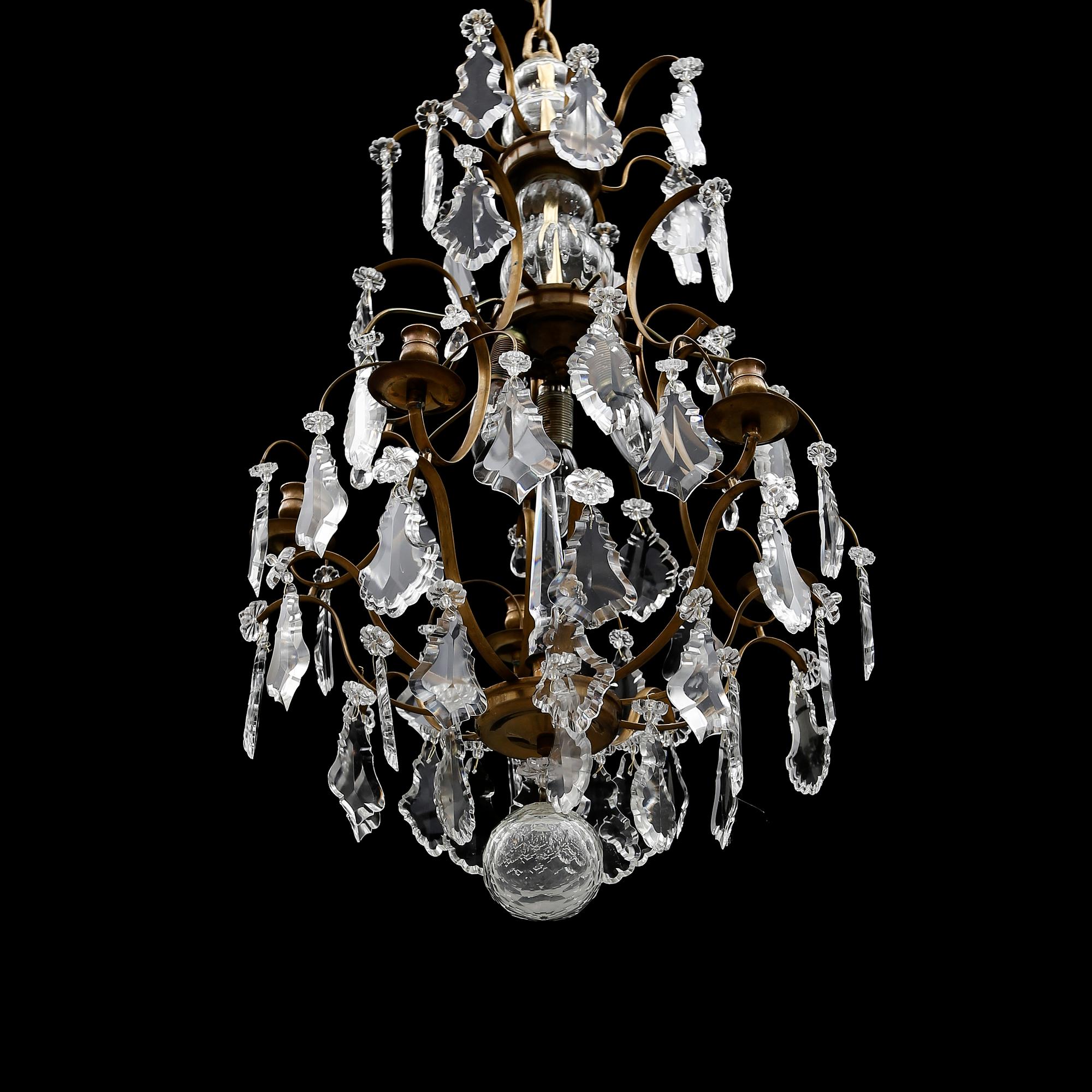 LJUSKRONA, barockstil, 1900-/2000-tal. Höjd 78 cm.