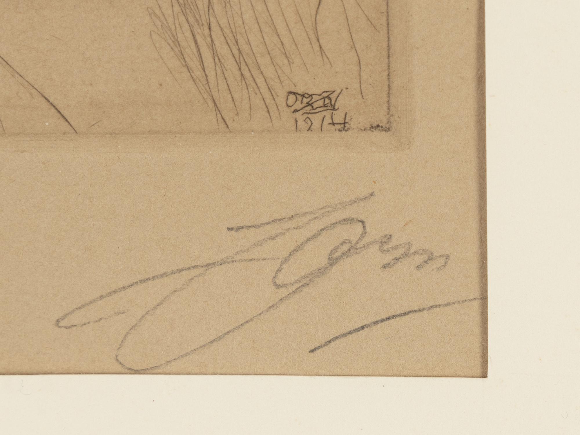 Anders Zorn, etching, 1914, signed Zorn in pencil.