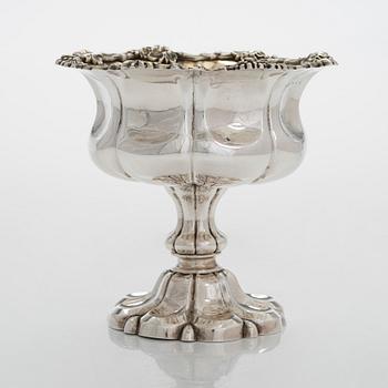 A parcel-gilt sugar bowl, maker's mark of Anders Wilhelm Felixsson, Loviisa, Finland 1860.