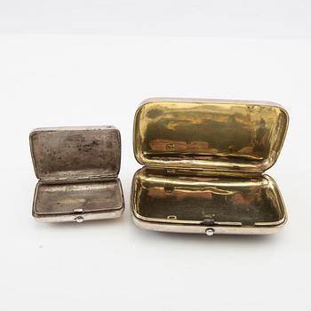 Boxes 2 pcs silver Moscow late 19th century.