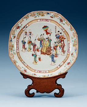1798. A famille rose dish, Qing dynasty, Qianlong (1736-95).
