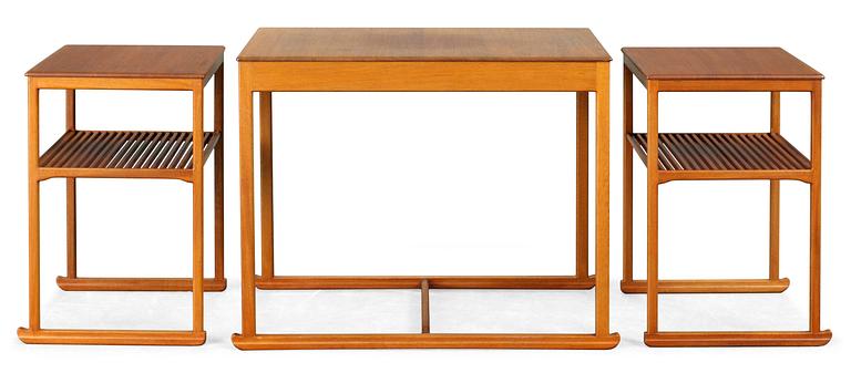 A Carl Malmsten set of 3 nesting tables "Släden" (The Sledge).
