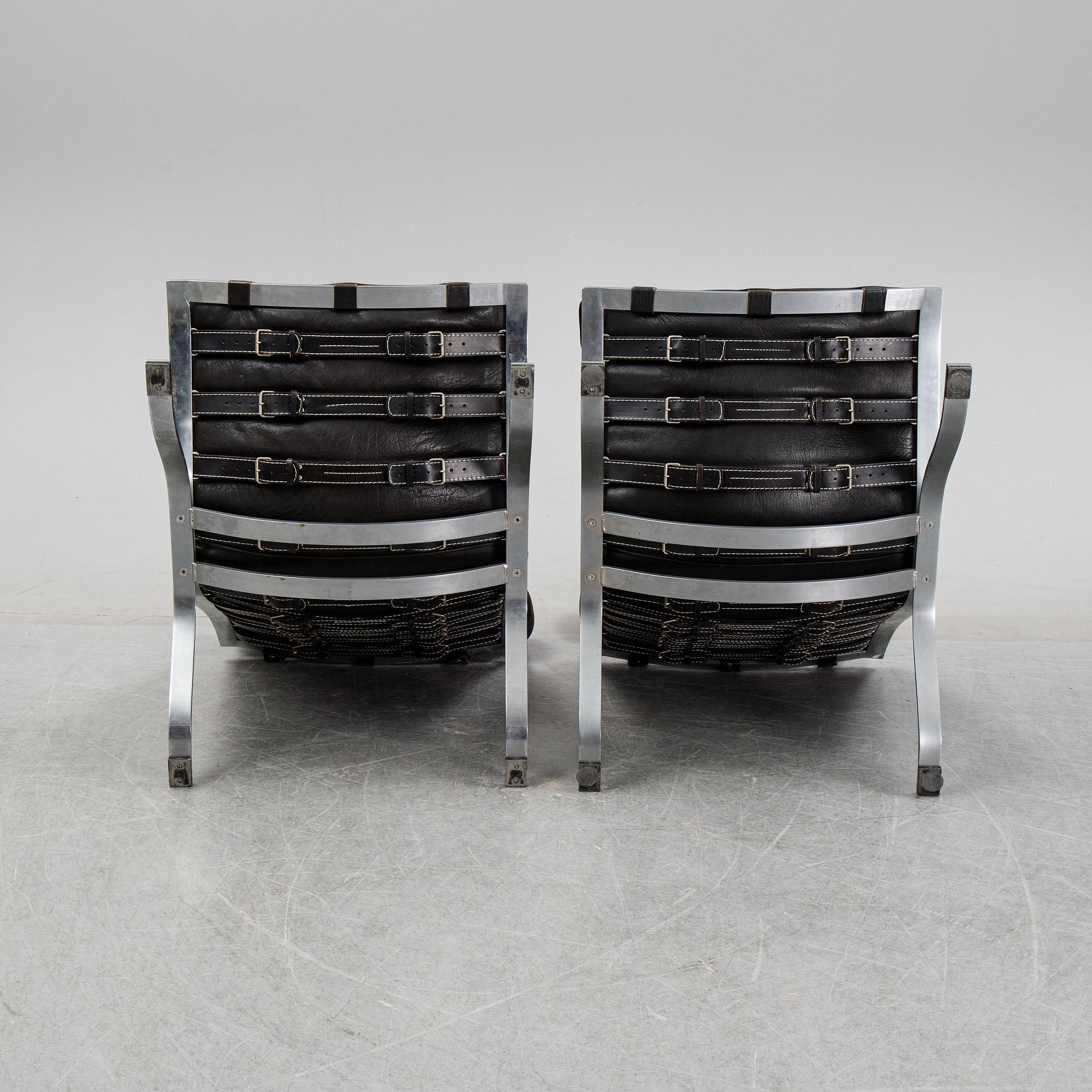 A pair of 'Ari' armchairs designed by Arne Norell, Norells Möbler, model designed in 1966.