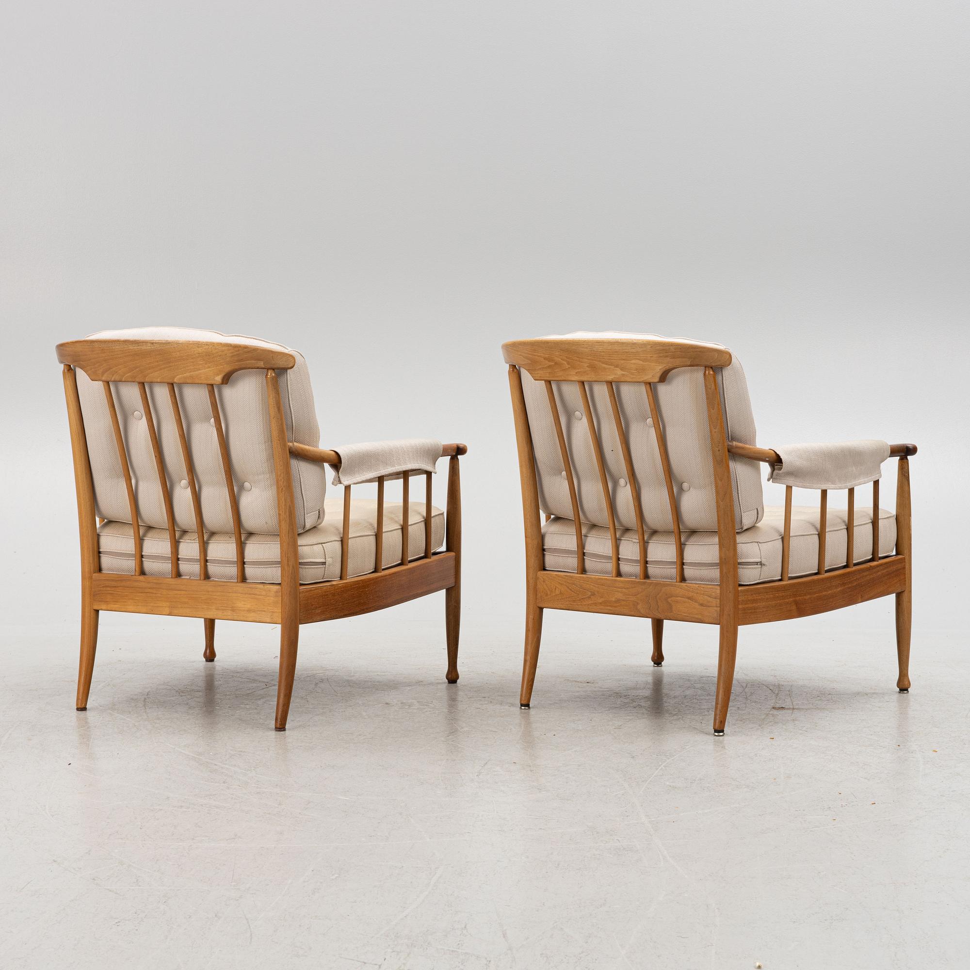 Kerstin Hörlin-Holmquist, armchairs, a pair, "Skrindan", OPE Möbel, second half of the 20th century.