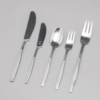 JENS QUISTGAARD, 25 delar, bestick "Variation VI", rostfritt stål, Dansk design Tyskland, 1900-talets andra hälft.