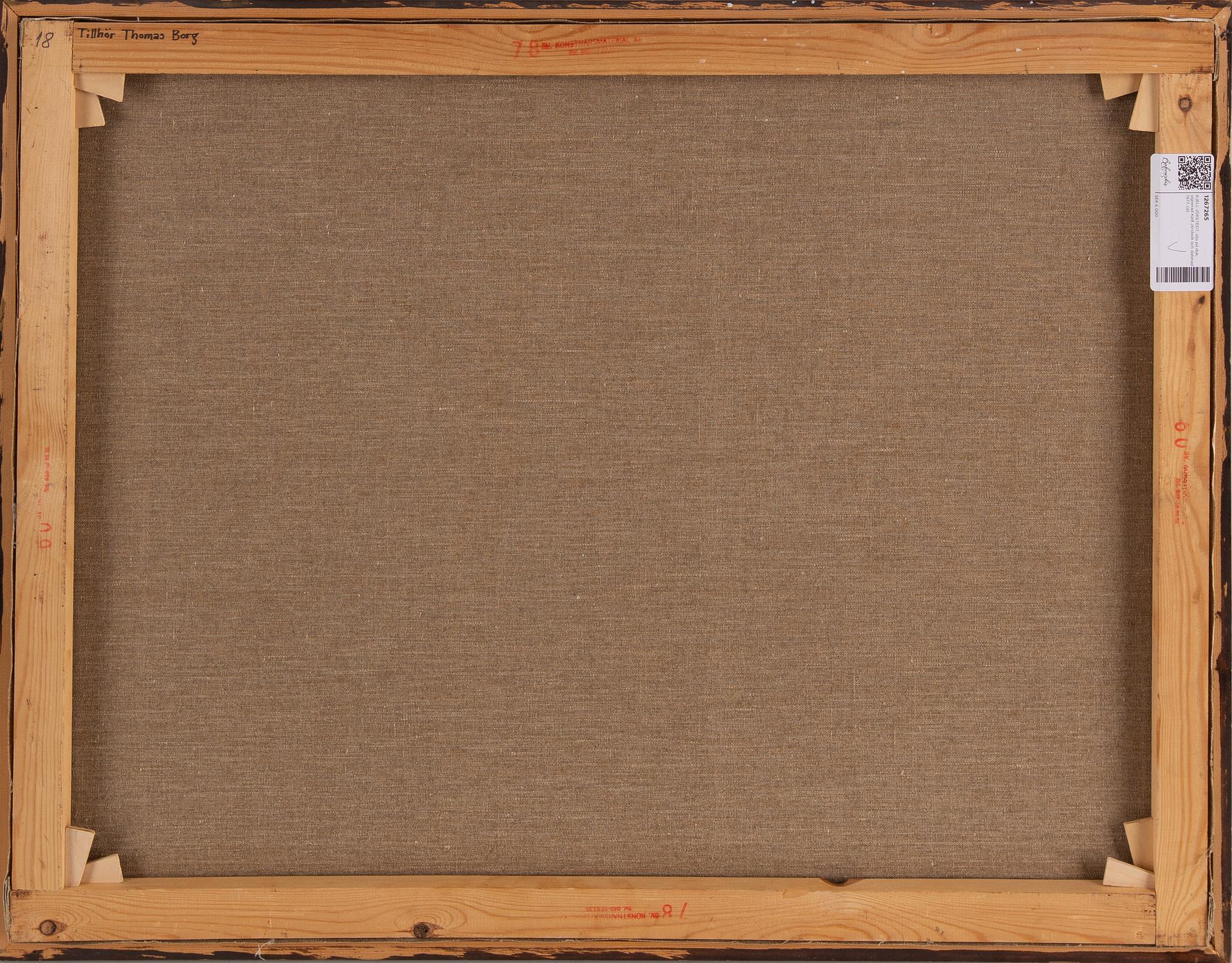 KJELL JÖRSTEDT, oil on canvas, signed Kjell Jörstedt and dated 1977.