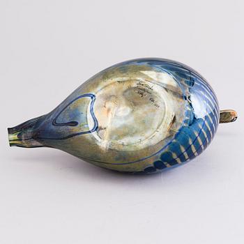 OIVA TOIKKA, FÅGEL, glas, signerad Oiva Toikka Nuutajärvi Notsjö, numrerad 562/1000.