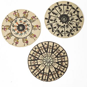 Phénakistiscope, "Disque Magique/Troll-Skifvan", probably France, 19th century.