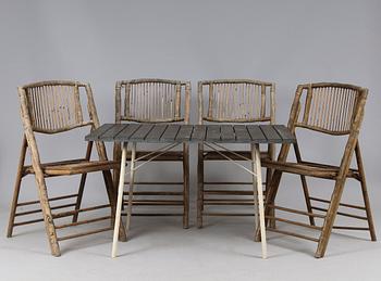 BORD OCH STOLAR, 5 delar, 1900-talets andra hälft.
