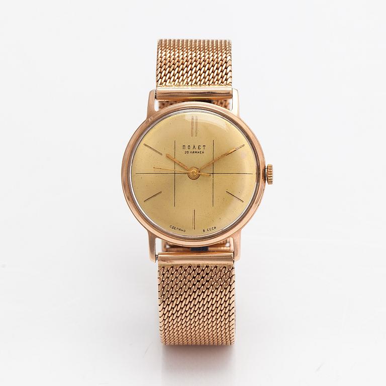 Poljot, armbandsur, 34 mm.