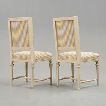 STOLAR, ett par, av Johan Hammarström (mästare i Stockholm 1794-1812), Gustavianska.